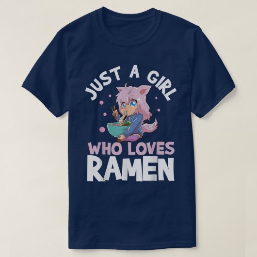 Gewoon een meisje dat van Ramen660 houdt T-shirt (Design voorkant)