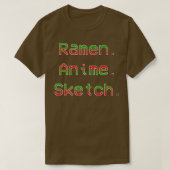 Gewoon een meisje dat van Ramen Anime houdt en 54  T-shirt (Design voorkant)