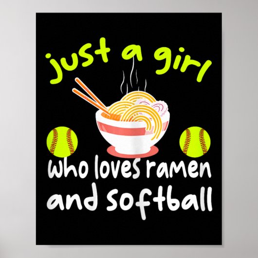 Gewoon een meisje dat van Ramen en Softll grappige Poster (Voorkant)