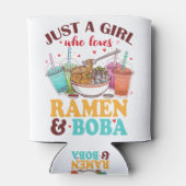 Gewoon een meisje dat van Ramen houdt en Boba Anim Blikjeskoeler (Achterkant)
