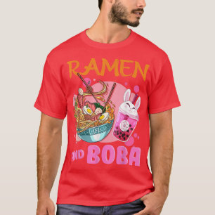 Gewoon een meisje dat van Ramen houdt en Boba Kawa T-shirt