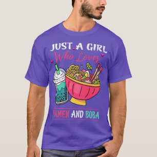 Gewoon een meisje dat van Ramen houdt en Boba Tea  T-shirt