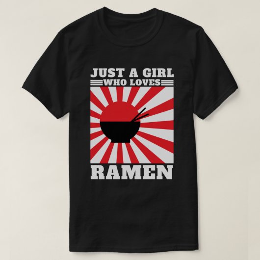 Gewoon een meisje dat van Ramen houdt - Funny Rame T-shirt (Design voorkant)