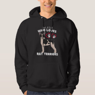 Gewoon een meisje dat van Rat Terriers houdt Scha Hoodie