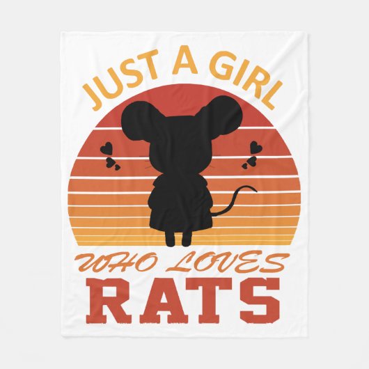 Gewoon een meisje dat van ratten houdt fleece deken (Voorkant)