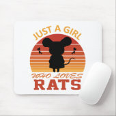 Gewoon een meisje dat van ratten houdt muismat (Met muis)