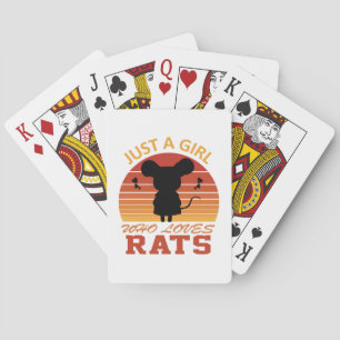 Gewoon een meisje dat van ratten houdt pokerkaarten