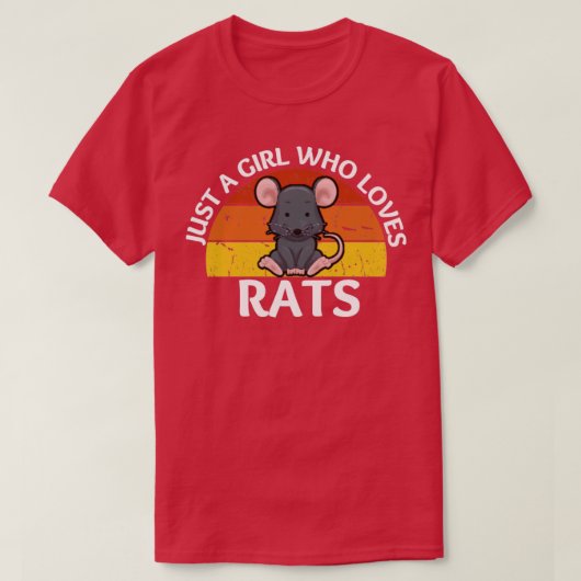 Gewoon een meisje dat van ratten houdt t-shirt (Design voorkant)