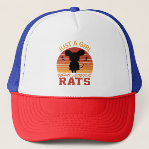 Gewoon een meisje dat van ratten houdt trucker pet