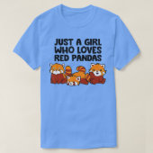 Gewoon een meisje dat van Red Pandas Cute Red Pand T-shirt (Design voorkant)