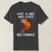Gewoon een meisje dat van Red Pandas Gift Red Pand T-shirt (Design voorkant)