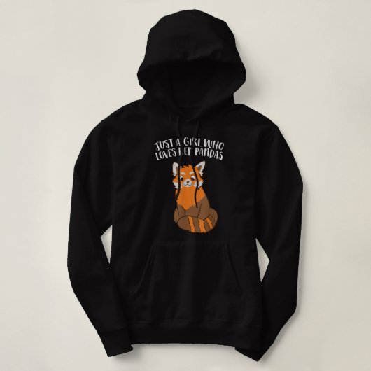 Gewoon een meisje dat van Red Pandas houdt Hoodie (Design voorkant)