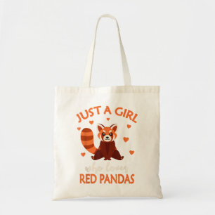 Gewoon een meisje dat van Red Pandas Red Panda Gir Tote Bag