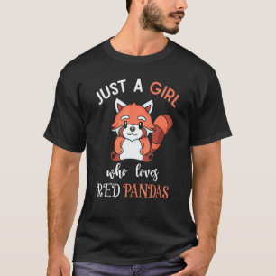 Gewoon een meisje dat van Red Pandas Wildlife Anim T-shirt