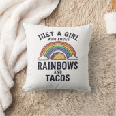 Gewoon een meisje dat van regenbogen en taco's hou kussen (Deken)