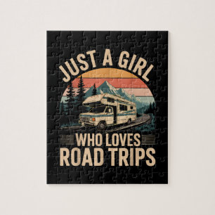 Gewoon een meisje dat van roadtrips houdt legpuzzel