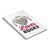 Gewoon een meisje dat van Rocks Geology Geoloog ho Notitieboek (Rechterzijde)