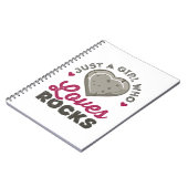 Gewoon een meisje dat van Rocks Geology Geoloog ho Notitieboek (Linkerzijde)