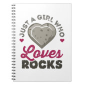 Gewoon een meisje dat van Rocks Geology Geoloog ho Notitieboek (Voorkant)