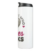 Gewoon een meisje dat van Rocks Geology Geoloog ho Thermosbeker (Geroteerd rechts)