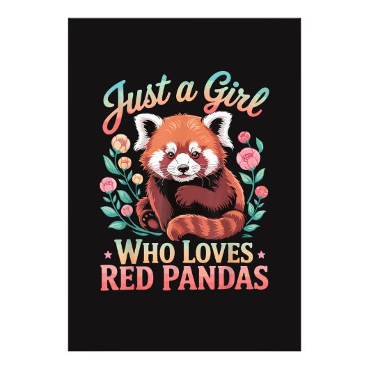 Gewoon Een Meisje Dat Van Rode Pandas Houdt Foto Afdruk (Voorkant)