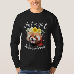 Gewoon een meisje dat van rode panda's houdt - Gra T-shirt