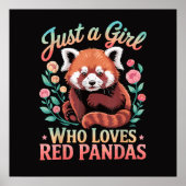Gewoon Een Meisje Dat Van Rode Pandas Houdt Poster (Voorkant)