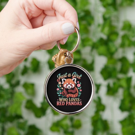 Gewoon Een Meisje Dat Van Rode Pandas Houdt Sleutelhanger (Hand)