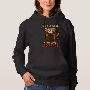 Gewoon een meisje dat van rode pandas houdt voor m hoodie
