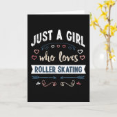 Gewoon een meisje dat van Roller Skating Funny Gif Kaart (Gele Bloem)