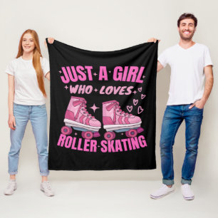 Gewoon Een Meisje Dat Van Rollerskaten Houdt Fleece Deken