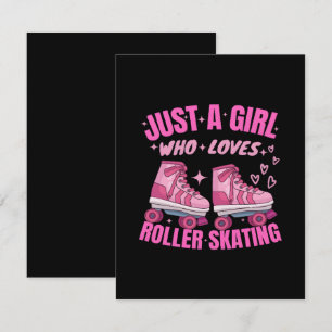 Gewoon Een Meisje Dat Van Rollerskaten Houdt Informatiekaartje