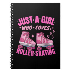 Gewoon Een Meisje Dat Van Rollerskaten Houdt Notitieboek