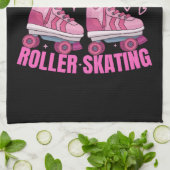 Gewoon Een Meisje Dat Van Rollerskaten Houdt Theedoek (Gevouwen)