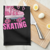 Gewoon Een Meisje Dat Van Rollerskaten Houdt Theedoek (Quarter Fold)