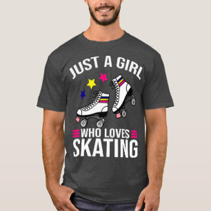 Gewoon een meisje dat van rolschaatsen houdt t-shirt