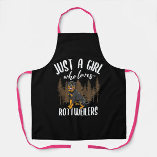 Gewoon een meisje dat van rottweilers houdt schort