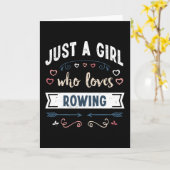Gewoon een meisje dat van Rowing Funny Gifts houdt Kaart (Gele Bloem)