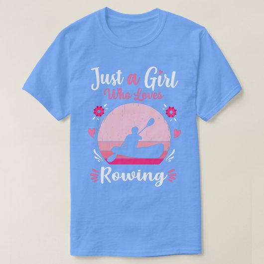Gewoon een meisje dat van roze roze retro  gi houd t-shirt (Design voorkant)