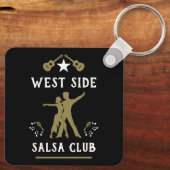 Gewoon een meisje dat van Salsa dans houdt Sleutelhanger (Achterkant)