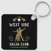 Gewoon een meisje dat van Salsa dans houdt Sleutelhanger (Achterkant)