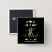 Gewoon een meisje dat van Salsa-dans houdt Vierkante Button 5,1 Cm (Voorkant /achterkant)
