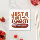 Gewoon een meisje dat van Sausages houdt Servet (Insitu)