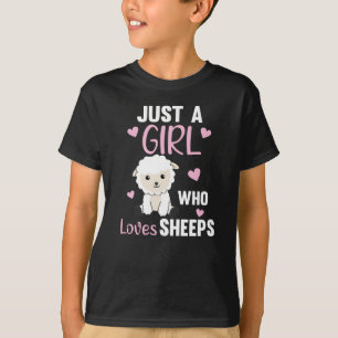 Gewoon een meisje dat van schapen houdt - zoete sc t-shirt