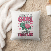 Gewoon een meisje dat van schildpadden houdt, Cute Kussen (Deken)