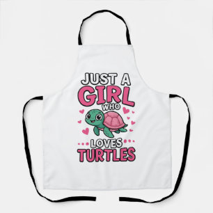 Gewoon een meisje dat van schildpadden houdt, Cute Schort