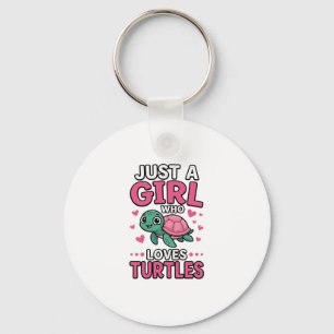 Gewoon een meisje dat van schildpadden houdt, Cute Sleutelhanger