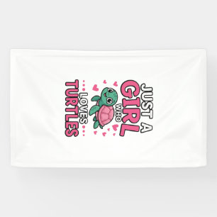 Gewoon een meisje dat van schildpadden houdt, Cute Spandoek
