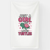 Gewoon een meisje dat van schildpadden houdt, Cute Spandoek (Verticaal)