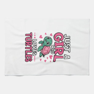 Gewoon een meisje dat van schildpadden houdt, Cute Theedoek